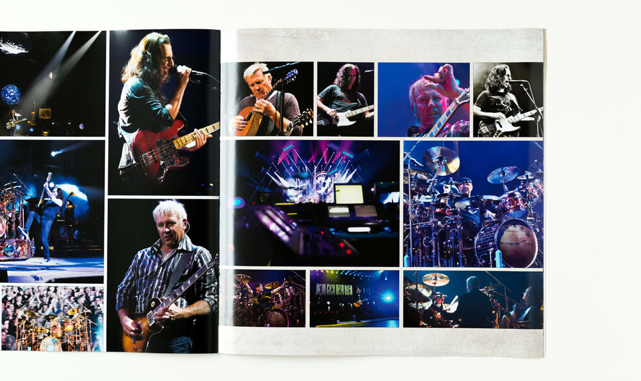 images from Rush 40 tour book