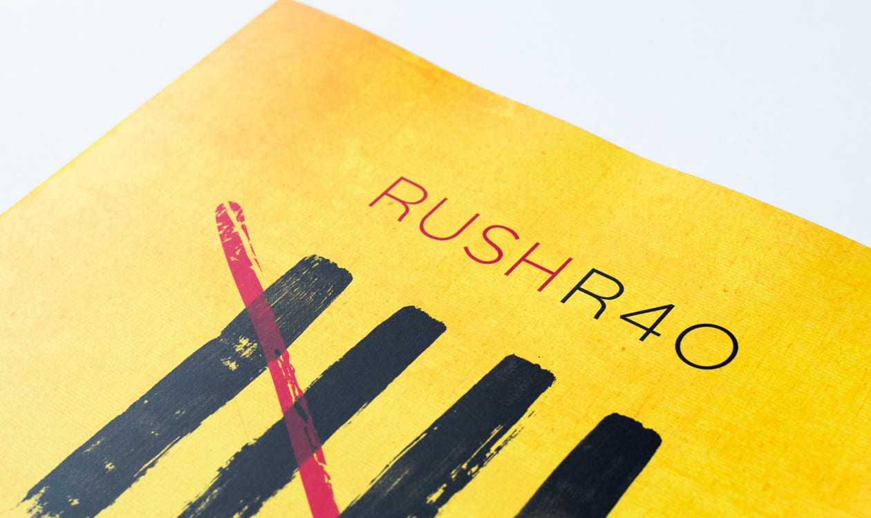concert tour book printing - RUSH 40